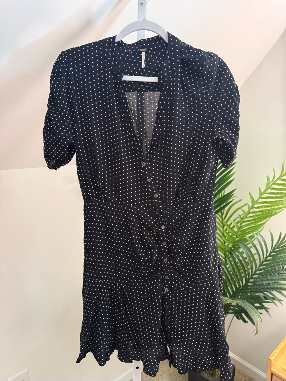 Free People black and white‎ Polka Dots Size medium